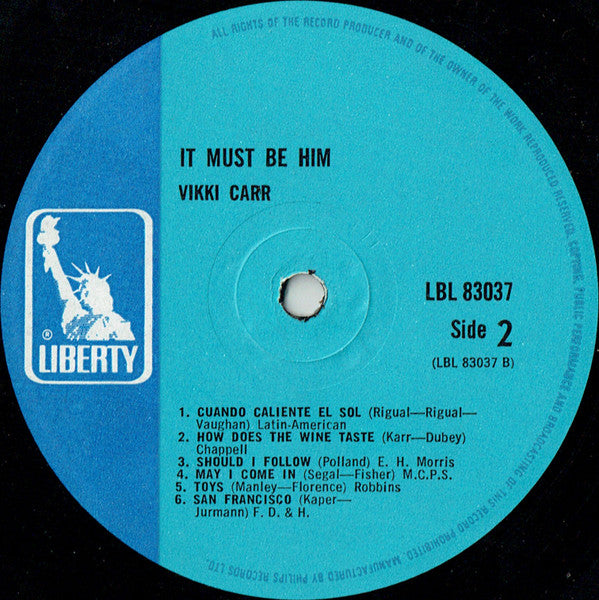 Vikki Carr : It Must Be Him (LP, Album, Mono, RE)