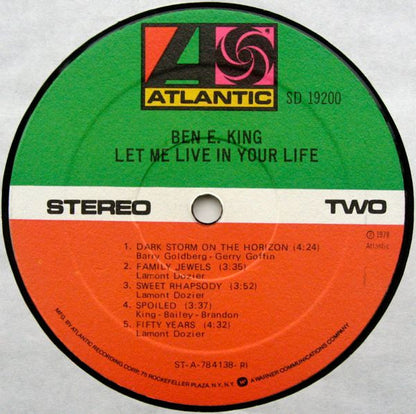 Ben E. King : Let Me Live In Your Life (LP, Album, RI )