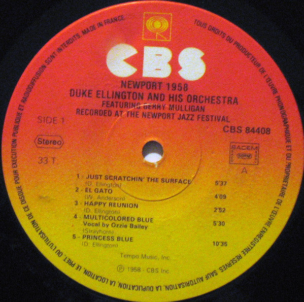 Duke Ellington And His Orchestra Featuring Gerry Mulligan : Newport 1958 (LP, Album, RE)