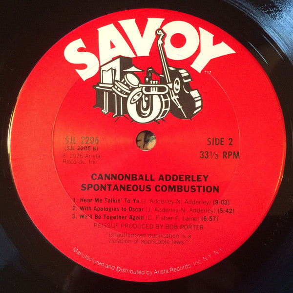 Cannonball Adderley : Spontaneous Combustion (2xLP, Comp, RE)