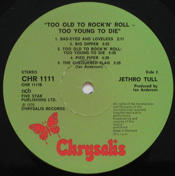 Jethro Tull : Too Old To Rock 'N' Roll: Too Young To Die! (LP, Album, RE)