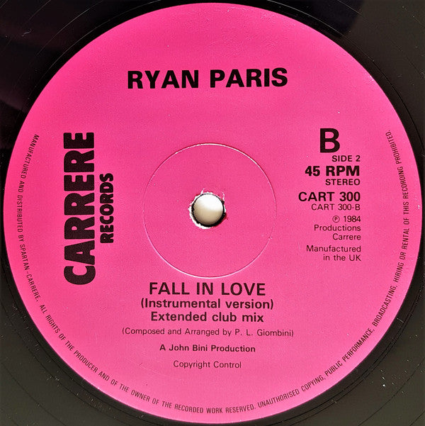 Ryan Paris : Fall In Love (12")