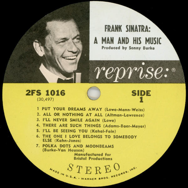 Frank Sinatra : A Man And His Music (2xLP, Album, Gat)