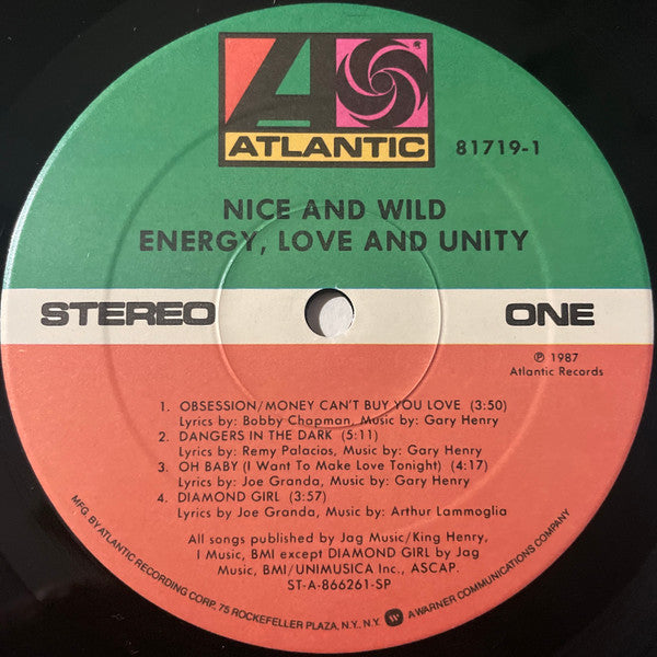 Nice & Wild : Energy, Love And Unity (LP, Album)