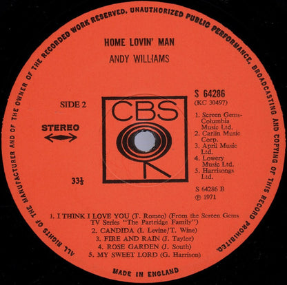 Andy Williams : Home Lovin' Man (LP)