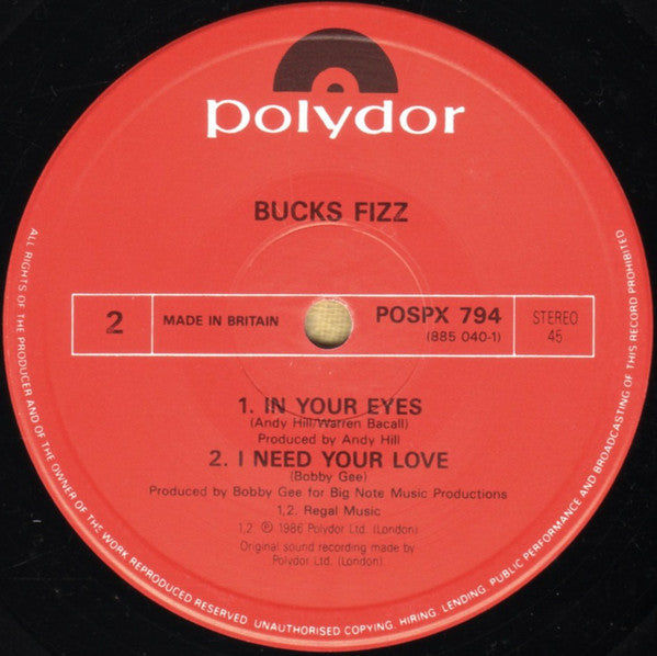 Bucks Fizz : New Beginning (Mamba Seyra) (Extended Version) (12")