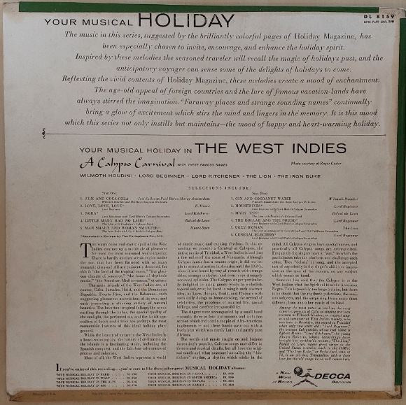 Various : Your Musical Holiday In The West Indies (LP, Comp)