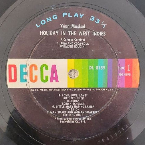 Various : Your Musical Holiday In The West Indies (LP, Comp)