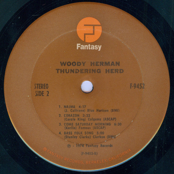 Woody Herman : Thundering Herd (LP, Album, Ter)