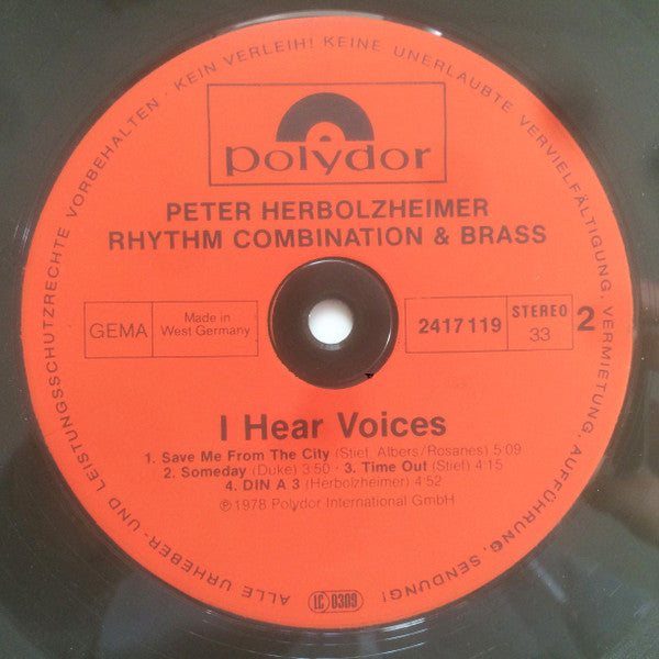 Peter Herbolzheimer Rhythm Combination & Brass : I Hear Voices (LP, Album)