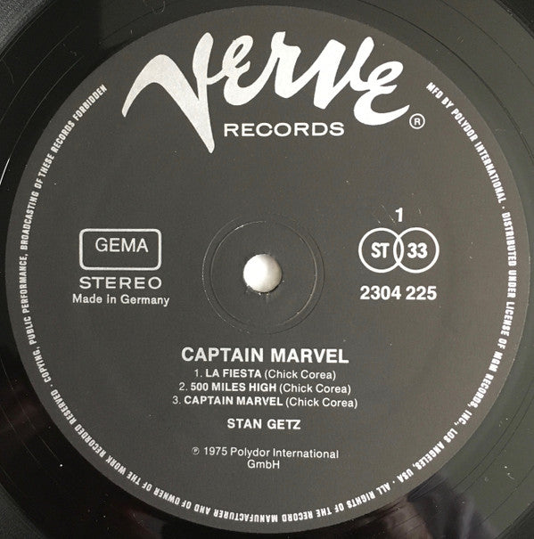 Stan Getz : Captain Marvel (LP, Album)