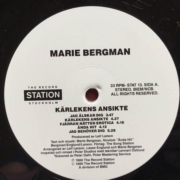 Marie Bergman : Kärlekens Ansikte (LP, Album)