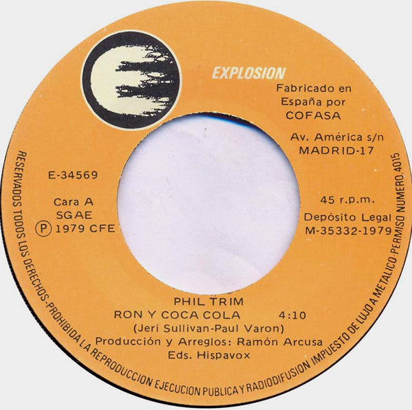 Phil Trim : Ron & CocaCola (7", Single)