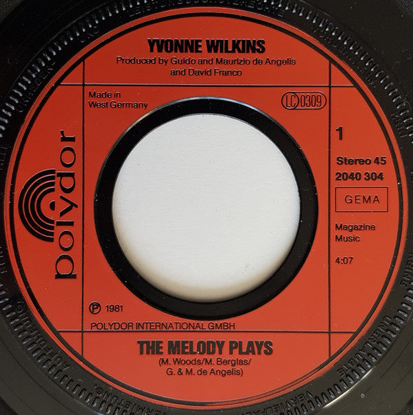 Yvonne Wilkins : The Melody Plays (7", Single)