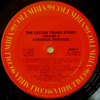 Lester Young : The Lester Young Story Volume 2 - A Musical Romance (2xLP, Comp, Mono)