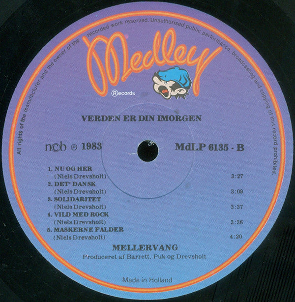 Mellervang : Verden Er Din I Morgen (LP, Album)