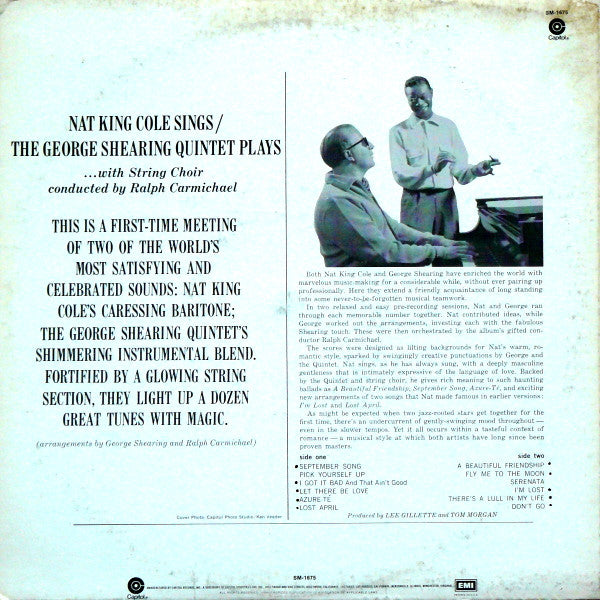 Nat King Cole & George Shearing : Nat King Cole Sings / George Shearing Plays (LP, Album, RE, Jac)