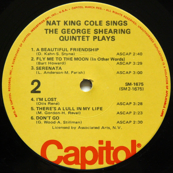 Nat King Cole & George Shearing : Nat King Cole Sings / George Shearing Plays (LP, Album, RE, Jac)