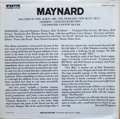 Maynard Ferguson & His Orchestra : Maynard (LP, Album, RE, Gre)