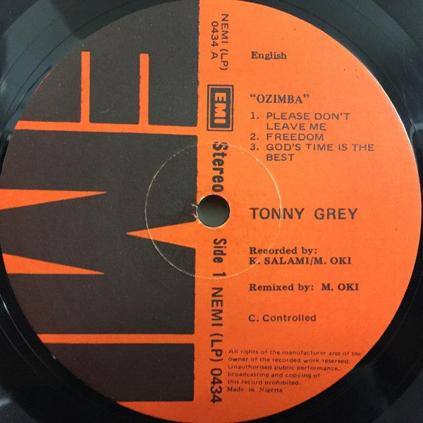 Tony Grey (2) And Black Kings : Freedom (LP, Album)