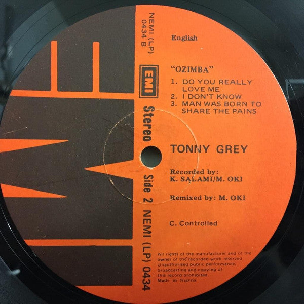 Tony Grey (2) And Black Kings : Freedom (LP, Album)