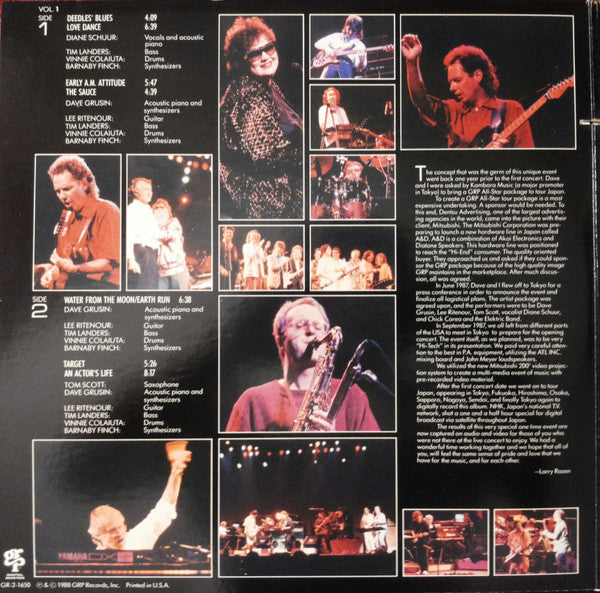 Dave Grusin, Lee Ritenour, Chick Corea, Diane Schuur, Tom Scott : GRP Super Live (2xLP, Album, Gat)