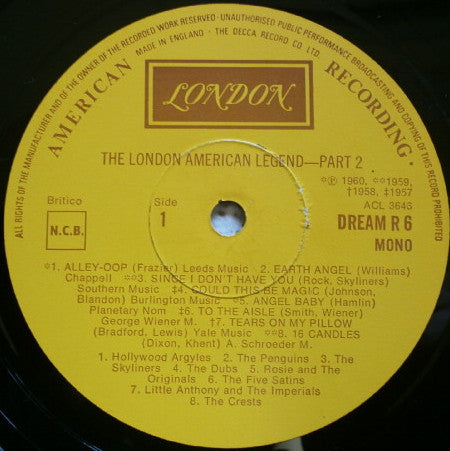 Various : The American Dream - The London American Legend Part Two (2xLP, Comp, Mono)