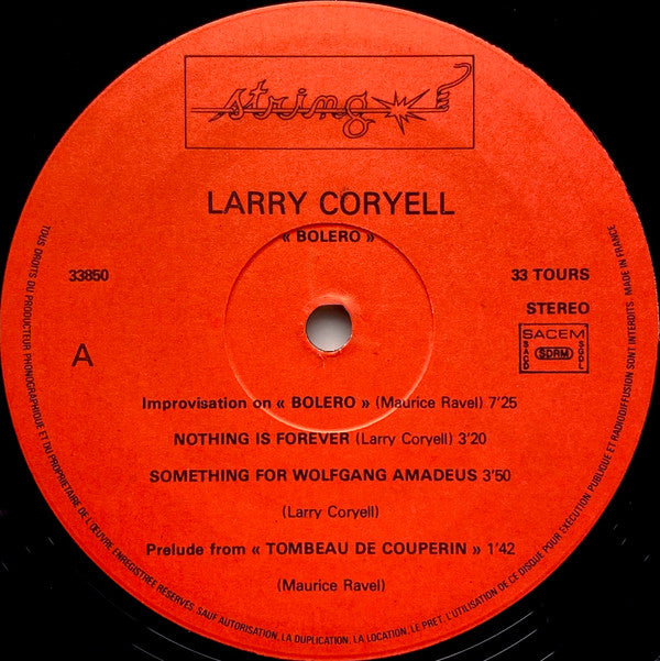 Larry Coryell : Boléro (LP, Album)