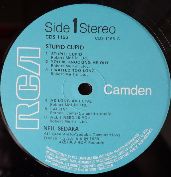 Neil Sedaka : Stupid Cupid (LP, RE)