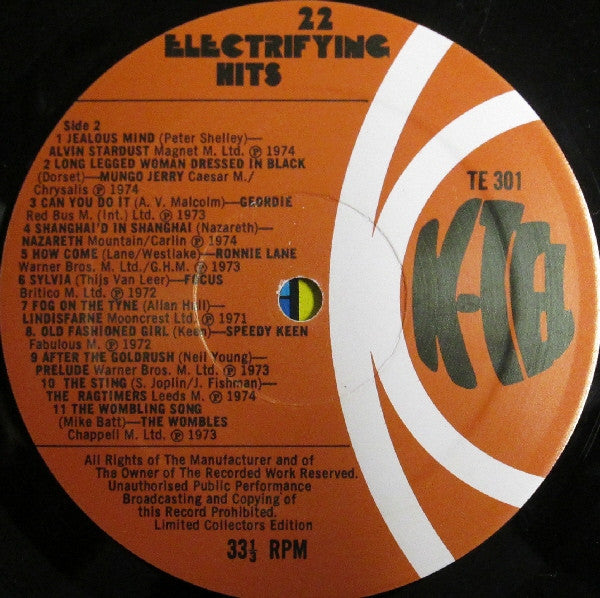 Various : 22 Electrifying Hits (LP, Comp, Ltd)