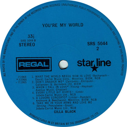 Cilla Black : You're My World (LP, Comp)