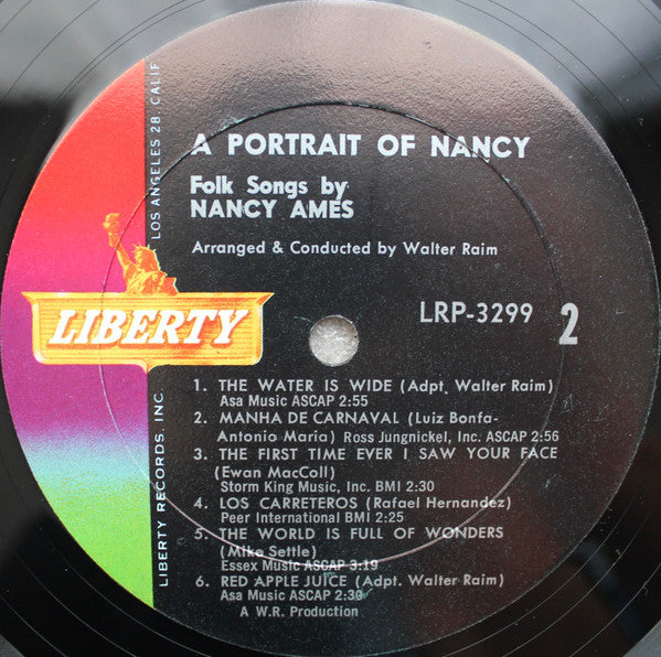 Nancy Ames : A Portrait Of Nancy (LP, Album, Mono)