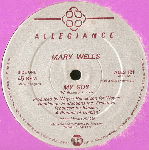 Mary Wells : My Guy (12")