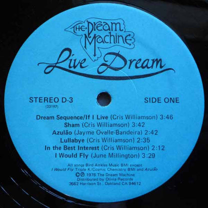 Cris Williamson, Jackie Robbins, June Millington : Live Dream (LP)