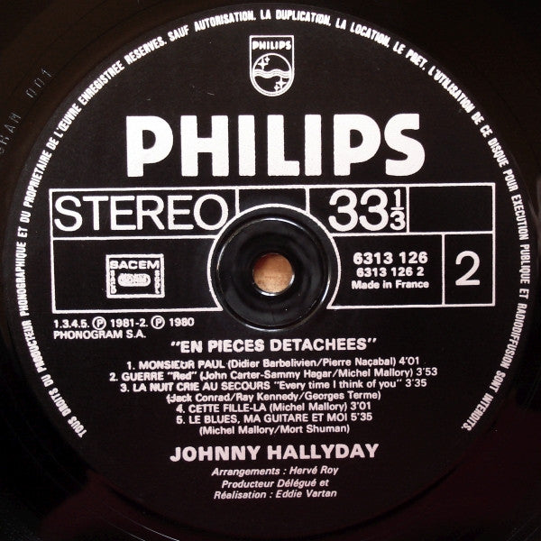 Johnny Hallyday : En Pièces Détachées (LP, Album)