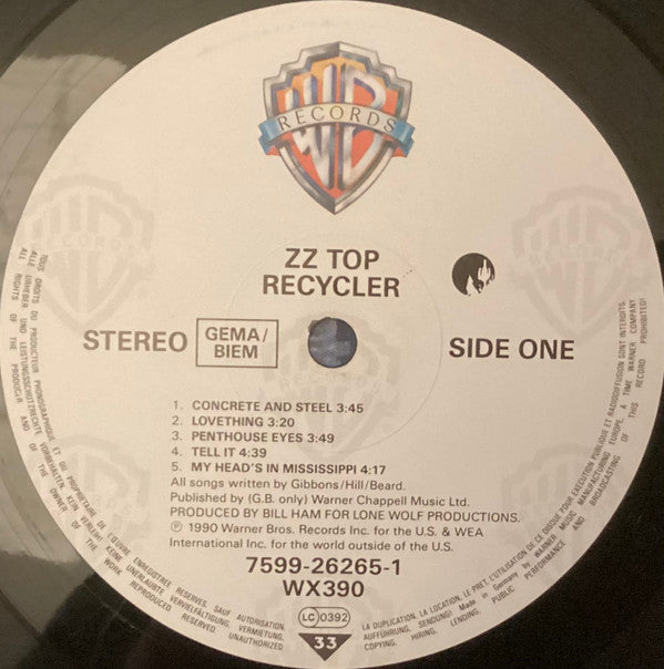 ZZ Top : Recycler (LP, Album)