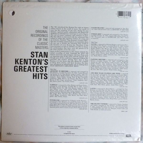 Stan Kenton : Stan Kenton's Greatest Hits (LP, Comp, Mono, RE)