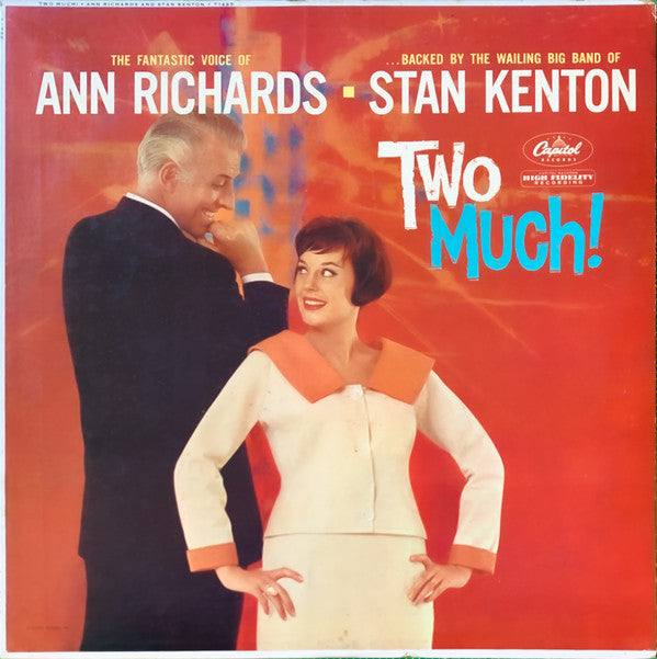 Ann Richards And Stan Kenton : Two Much! (LP, Album, Mono)