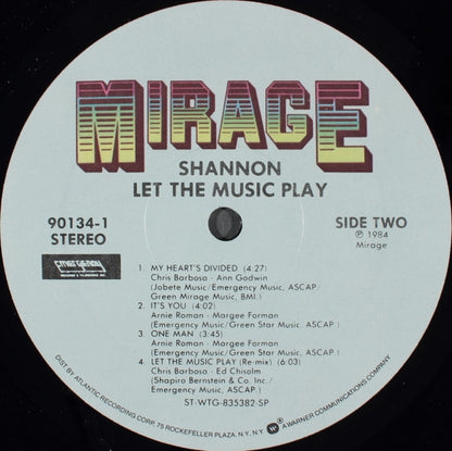 Shannon : Let The Music Play (LP, Album)