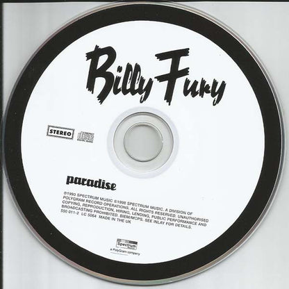 Billy Fury : Paradise (CD, Comp)