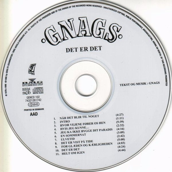 Gnags : Det Er Det (CD)