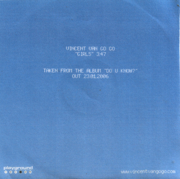 Vincent Van Go Go : Girls (CDr, Single, Promo)