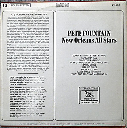 Pete Fountain : New Orleans All Stars (LP, Album)