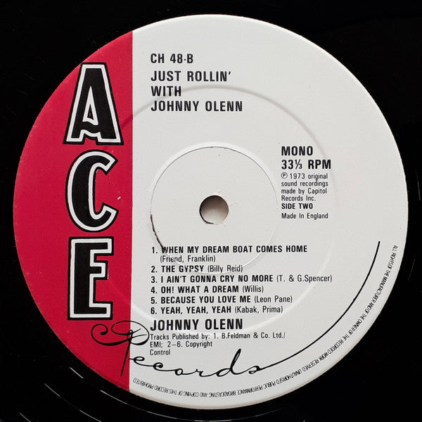 Johnny Olenn : Just Rollin' With Johnny Olenn (LP, Album, RE)