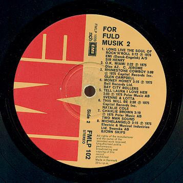 Various : For Fuld Musik 2 (LP, Comp)