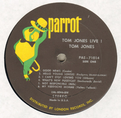 Tom Jones : Tom Jones Live! At The Talk Of The Town (LP, Album, Bes)