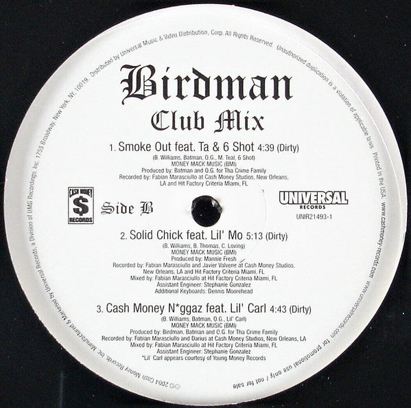 Birdman (2) : Club Mix (12", Promo)