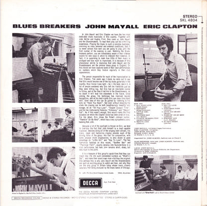 John Mayall With Eric Clapton : Blues Breakers (LP, Album, RP)