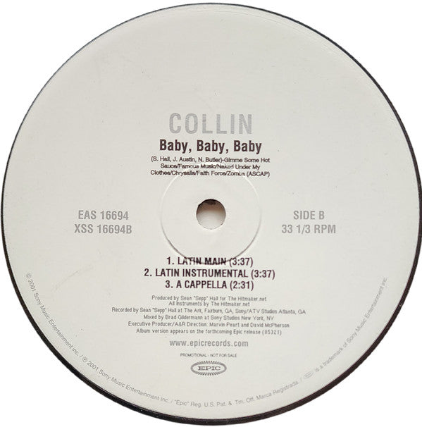 Collin (7) : Baby, Baby, Baby (12")