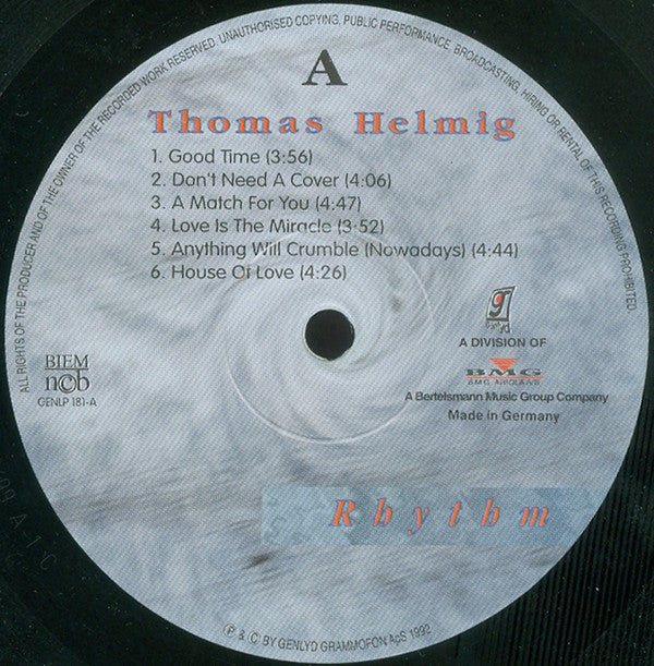 Thomas Helmig : Rhythm (LP, Album)